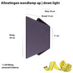 Moderne wandlamp Crown | Mat zwart | Strijklicht up - down | G9 fitting