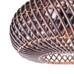 Rotan hanglamp Stripes 1 lichts Naturel | Zwart Ø 40cm