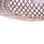 Rotan plafondlamp Stripes 1 lichts Naturel/Zwart Ø 40cm