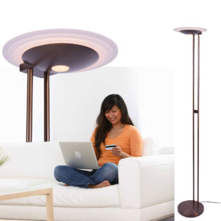 Uplight vloerlamp brons | dimbaar led | Biarritz