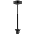 Zwarte hanglamp Bellini | Smoke glas | Niet spiegelend | 1-lichts | Ø 31 cm