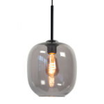 Zwarte Ovale Hanglamp Bellini Smoke Glas Niet Spiegelend 5 Lichts 3