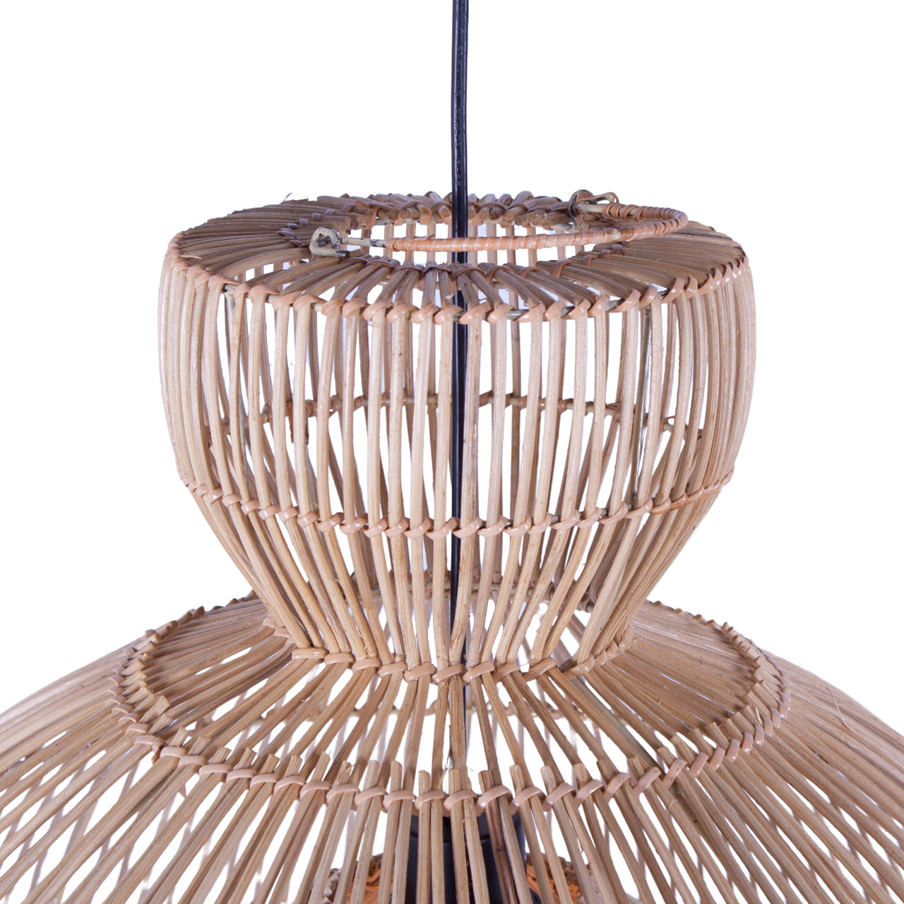 Grote rotan hanglamp naturel Ø 60cm Grote rotan hanglamp naturel Ø 60cm