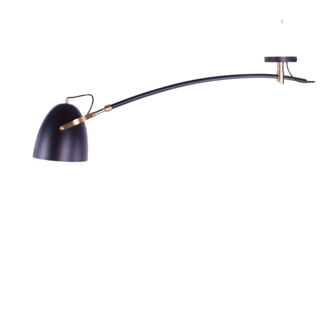Verstelbare plafondlamp | zwart/goud | uitschuifbaar