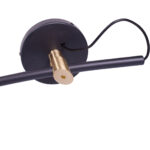Verstelbare plafondlamp | zwart/goud | uitschuifbaar