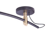 Verstelbare plafondlamp | zwart/goud | uitschuifbaar