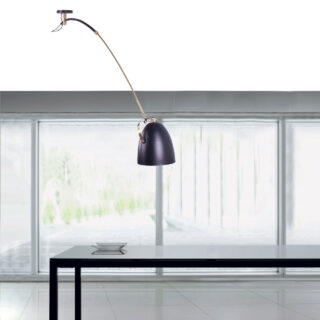 Verstelbare plafondlamp | zwart/goud | uitschuifbaar