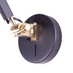 Wandlamp Cupra knik verstelbaar | zwart/goud | draaibaar