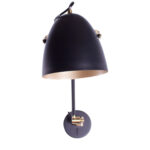 Wandlamp Cupra knik verstelbaar | zwart/goud | draaibaar