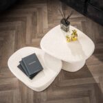Salontafel set | 2 stone organic | Marmer composiet - Afbeelding 2