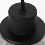 Drie lichts hanglamp zwart | glas smoke | reflexion