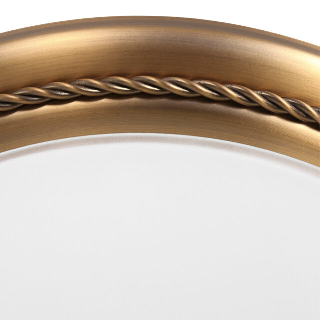 Klassiek | landelijke plafondlamp brons met wit glas