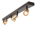 Verstelbare balkspot 5 lichts | Bounce | zwart | goud | messing | GU10