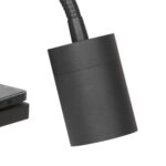 Zwarte wandlamp led 1 lichts | Wireless charger | USB A en C