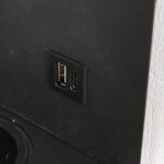 Zwarte wandlamp led 1 lichts | Wireless charger | USB A en C