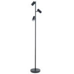 Staande leeslamp Burgos | 3 lichts | zwart | 3 x 5 Watt LED | 3-standenfunctie