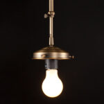 Art Deco hanglamp 'Cambridge' brons pendel kort glas 25cm