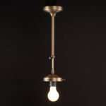 Art Deco hanglamp 'Cambridge' brons pendel kort glas 25cm