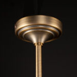 Art Deco hanglamp 'Cambridge' brons pendel kort glas 25cm