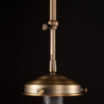 Art Deco hanglamp 'Glasgow' brons pendel kort glas 30cm