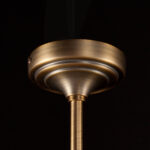 Art Deco hanglamp 'Glasgow' brons pendel kort glas 30cm