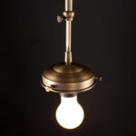 Art Deco hanglamp 'Oxford' brons pendel kort glas 30cm