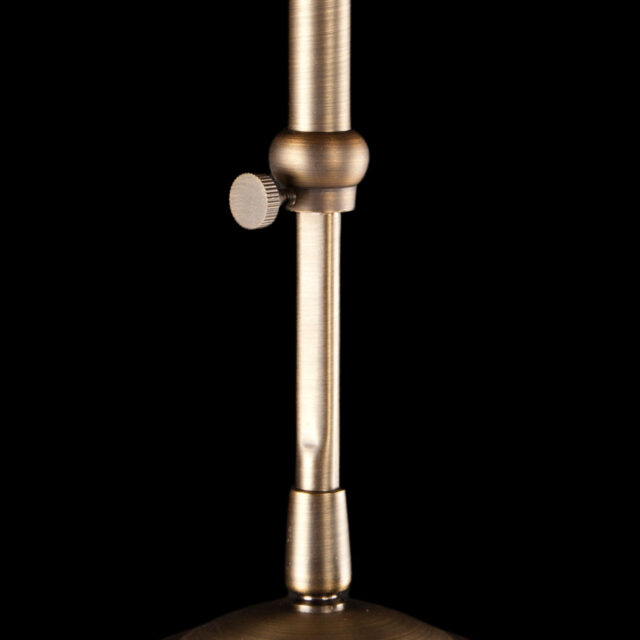 Art Deco hanglamp 'York' brons pendel kort glas 25cm