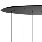 Chique ovale eettafellamp Golden Egg 8-lichts | ovale plaat 100cm