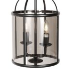 Klassieke Zwarte Lantaarn Pimpernel O 23 Cm Smoke Glas 9