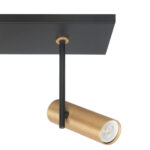 Moderne plafondspot 2 lichts Trend | zwart/goud - Afbeelding 4