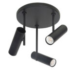 Ronde plafondspot 3 lichts zwart | GU10 | Trend