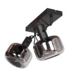 Verstelbare wand/ plafondlamp 2 lichts | glas smoke/grijs - Afbeelding 10