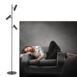 Zwarte 3 lichts staande lamp Trend | verstelbaar met GU10 - Afbeelding 2