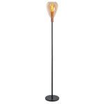 Chique glazen vloerlamp Dorato | 1 lichts | amber glas - Afbeelding 6