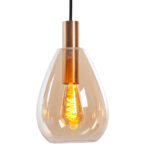 Chique glazen vloerlamp Dorato | 1 lichts | amber glas | hangend glas - Afbeelding 6