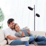 Zwarte leeslamp 2 lichts Piana | 3 standen dimmer - Afbeelding 2