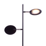 Zwarte leeslamp 2 lichts Piana | 3 standen dimmer - Afbeelding 6