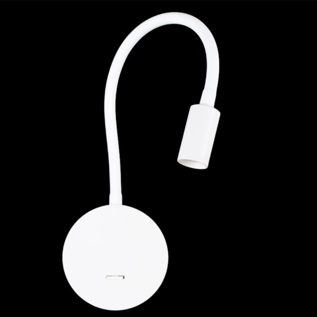 Flexibele witte accu wandlamp met 3 standen dimmer - Afbeelding 1