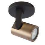 Spot | Halospots zwart/brons | 10 cm | GU10 | modern | zwart/brons - Afbeelding 6