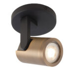 Spot | Halospots zwart/brons | 10 cm | GU10 | modern | zwart/brons - Afbeelding 10
