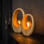 Houten tafellamp Arch wood small | Massief mango naturel - Afbeelding 3