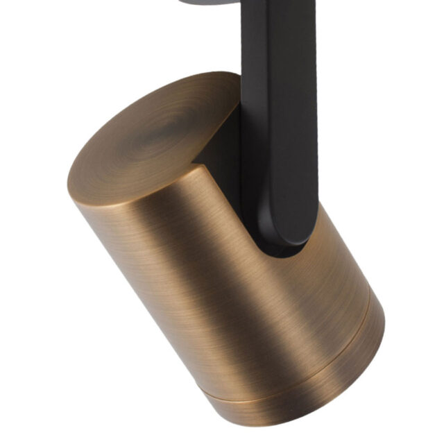 Moderne ronde plafondspot | GU10 |  halospot 2 lichts zwart | brons - Afbeelding 7