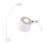 Verstelbare retro staande lamp | wit | E27