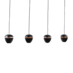 Moderne eettafellamp 4 lichts Claire zwart / goud - Afbeelding 9