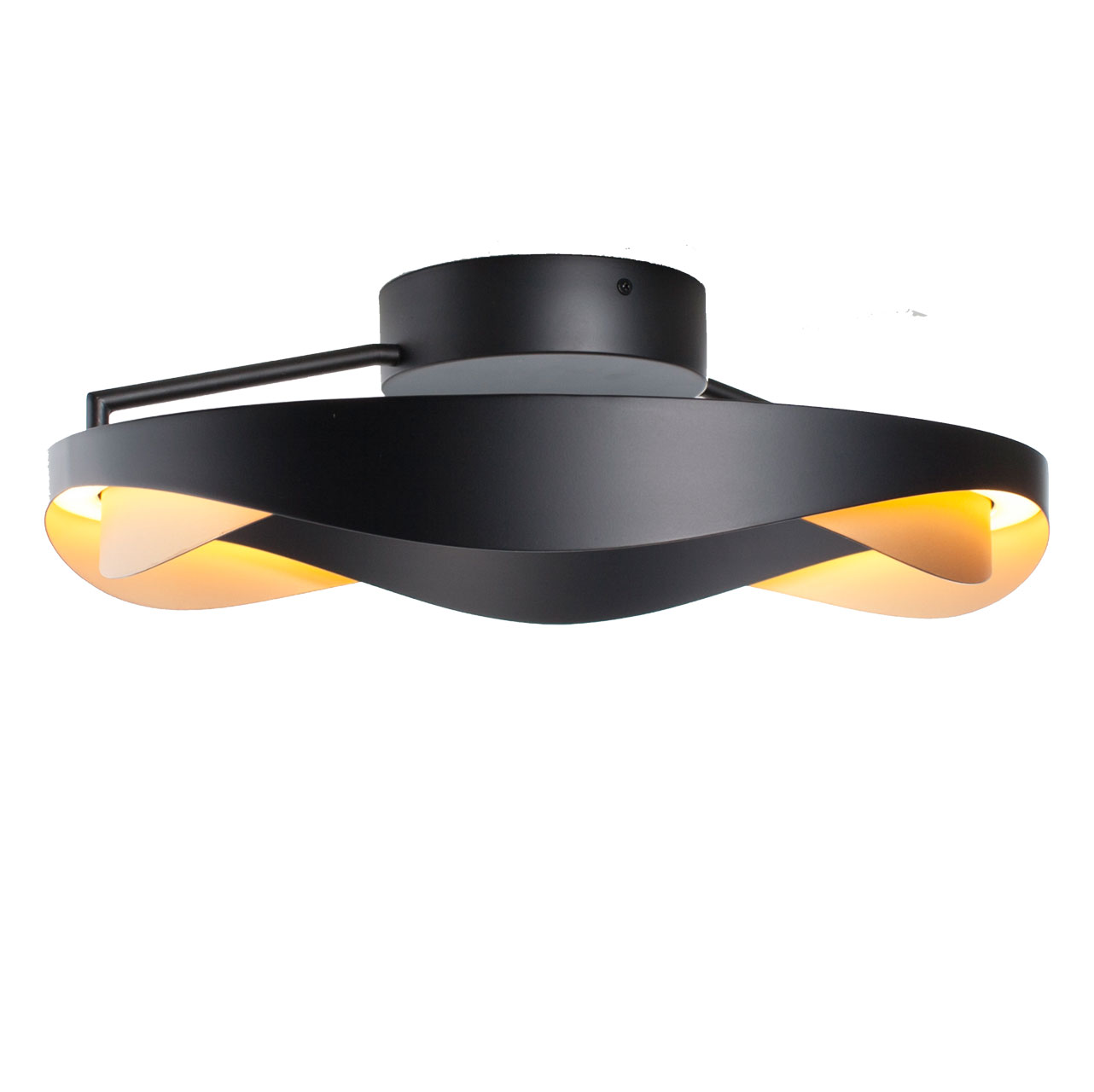 Moderne Plafondlamp Ascoli Rond O 45 Cm Zwart Goud 32w Led Dimbaar 12 Moderne Plafondlamp Ascoli Rond O 45 Cm Zwart Goud 32w Led Dimbaar 12