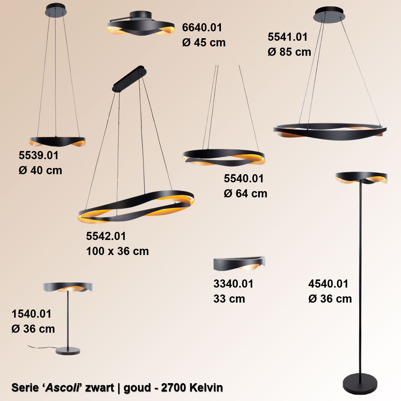 Moderne Plafondlamp Ascoli Rond O 45 Cm Zwart Goud 32w Led Dimbaar 4 Moderne Plafondlamp Ascoli Rond O 45 Cm Zwart Goud 32w Led Dimbaar 4