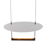 Ronde design eettafellamp | Ø 42 cm wit / zwart - Afbeelding 13