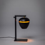 Tafellamp Claire 1 lichts zwart | goud | E27 - Afbeelding 4