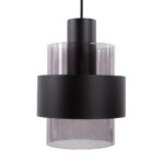 Moderne zwarte wandlamp Chiasso met smoke / grijs glas - Afbeelding 5