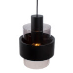 Moderne zwarte wandlamp Chiasso met smoke / grijs glas - Afbeelding 4